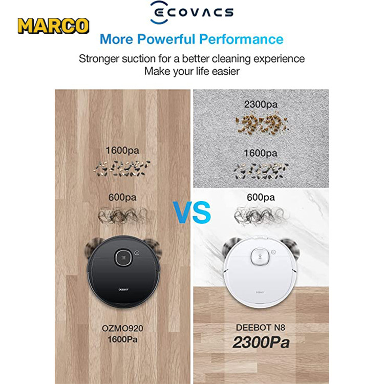 جارو رباتیک اکووکس ECOVACS Robot Vacuum Cleaner Deebot N8 ضمانت اصالت و سلامت کالا و ارسال فوری و رایگان
