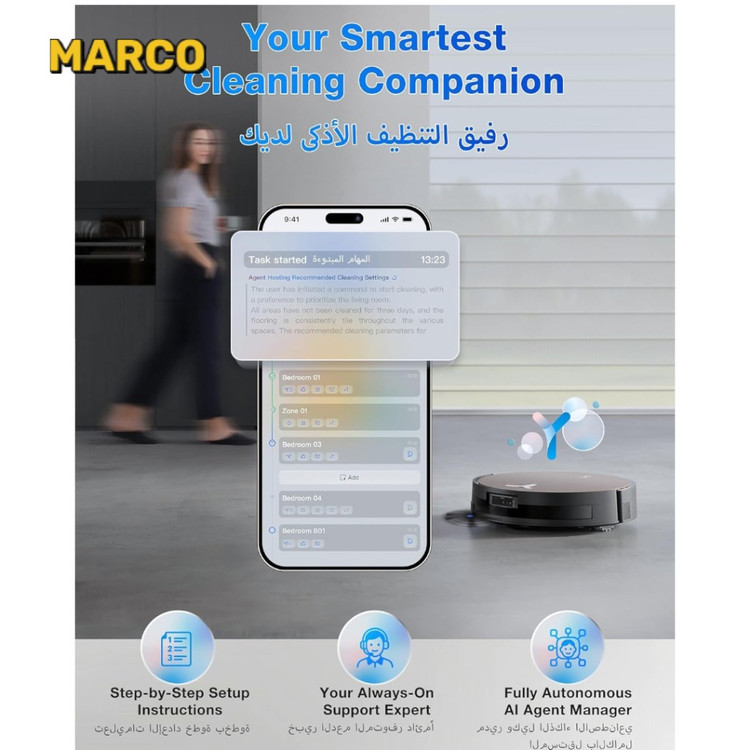 جارو رباتیک هوشمند DEEBOT X11 PRO OMNI ضمانت اصالت و سلامت / ارسال فوری و رایگان /گارانتی 18 ماهه