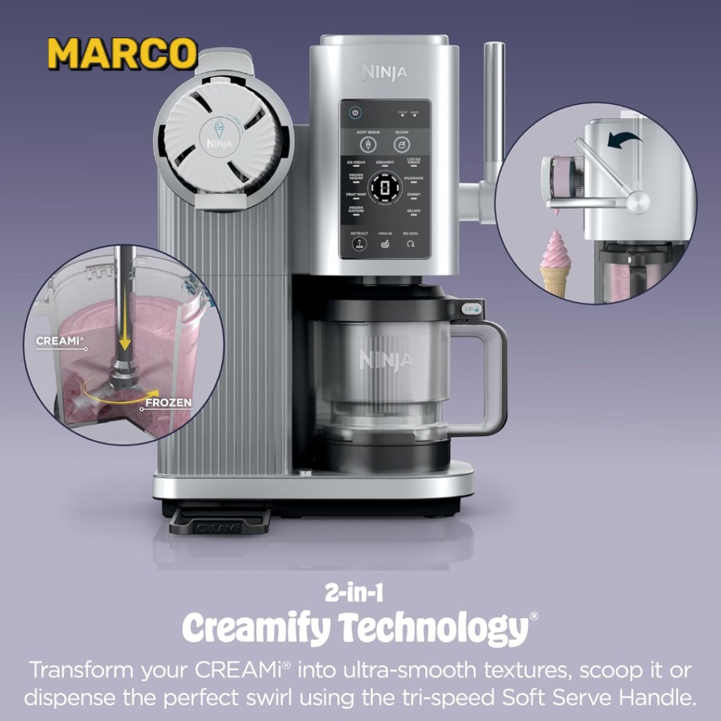 بستنی ساز نینجا مدل NC701 ضمانت اصالت کالا و ارسال فوری و رایگان /گارانتی 18 ماهه مارکو تجارت