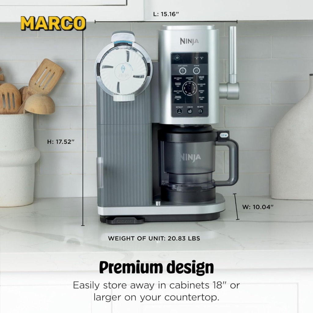 بستنی ساز نینجا مدل NC701 ضمانت اصالت کالا و ارسال فوری و رایگان /گارانتی 18 ماهه مارکو تجارت