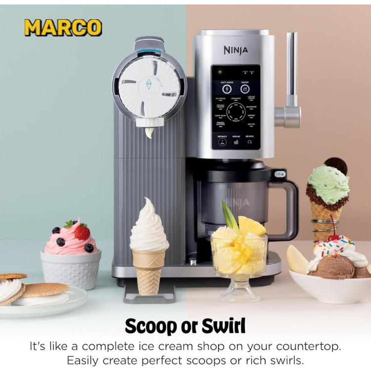 بستنی ساز نینجا مدل NC701 ضمانت اصالت کالا و ارسال فوری و رایگان /گارانتی 18 ماهه مارکو تجارت