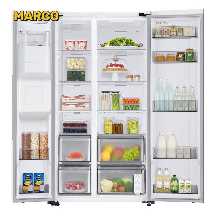 یخچال فریزر ساید بای ساید سامسونگ مدل RS80DG5402WW ضمانت اصالت کالا و ارسال فوری /گارانتی 18 ماهه مارکو تجارت
