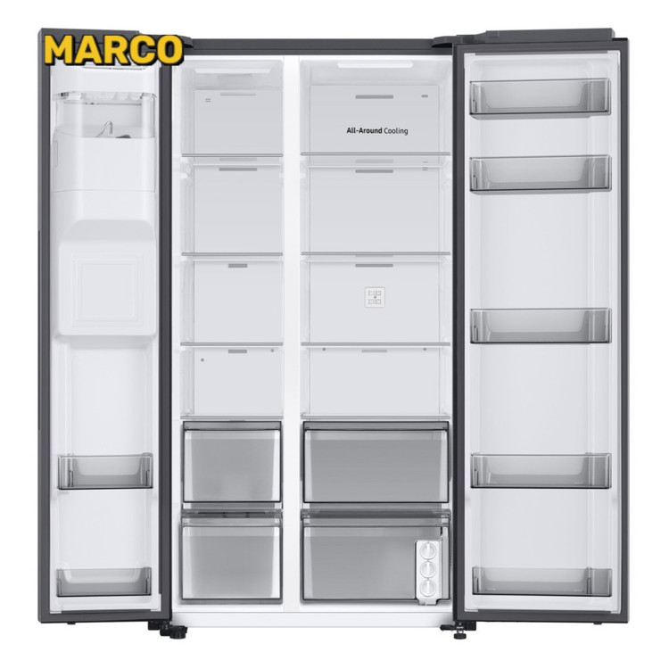 یخچال فریزر ساید بای ساید مدل RS80DG5402SL ضمانت اصالت کالا و ارسال فور و رایگان /گارانتی 18 ماهه مارکو تجارت