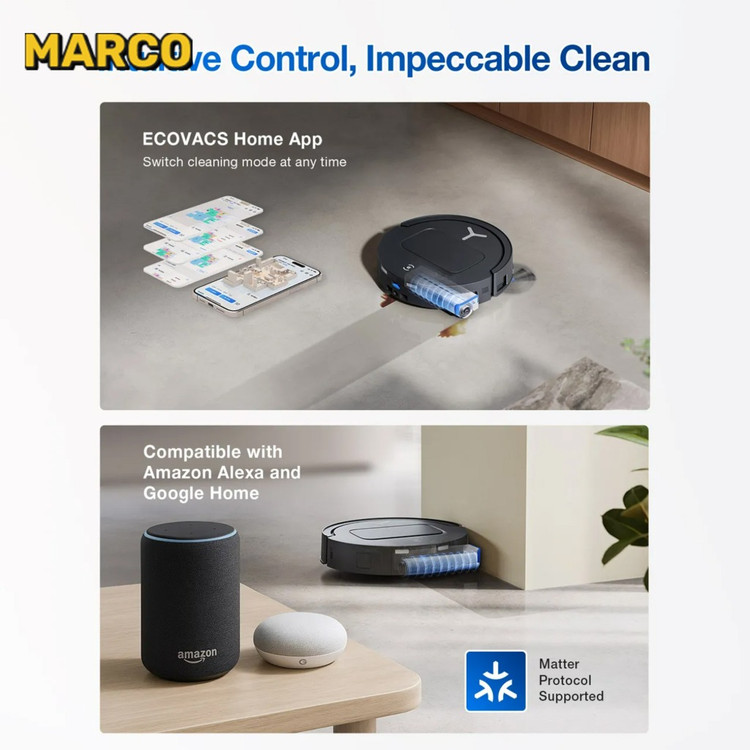 جاروبرقی رباتیک اکووکس مدل Ecovacs t80 OMNI /ضمانت اصالت کالا و ارسال فوری و رایگان / گارانتی 18 ماهه مارکو تجارت
