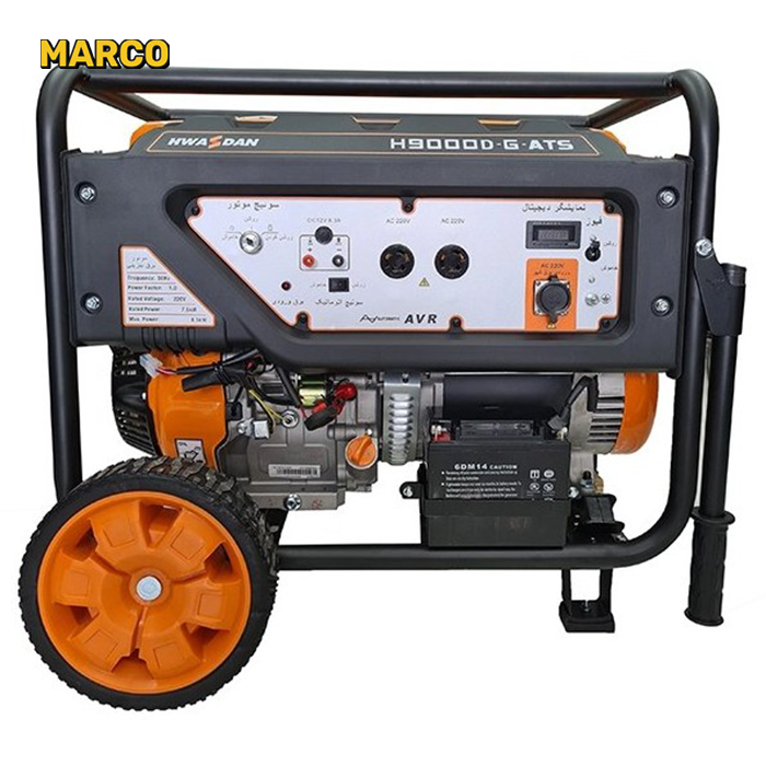 موتور برق هواسدان مدل H9000D-G-ATS ظرفیت ۸.۵ کیلووات بنزینی تک فاز ضمانت اصالت کالا و ارسال یک هفته ای و رایگان / گارانتی 18 ماهه مارکو تجارت