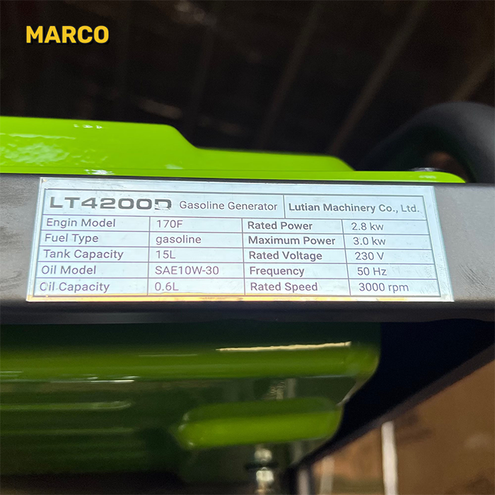 موتور برق بنزینی 7 اسب بخار لوتیان مدل LT4200D ضمانت اصالت کالا و ارسال یک هفته ای و رایگان / گارانتی 18 ماهه مارکو تجارت