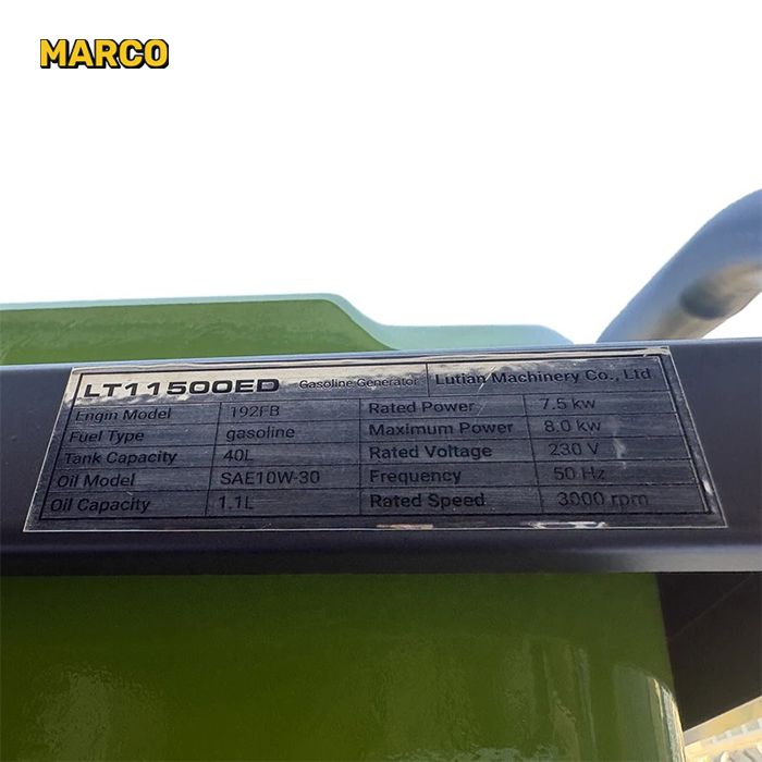 موتور برق بنزینی 18 اسب بخار لوتیان مدل LT11500ED ضمانت اصالت کالا و ارسال یک هفته ای و رایگان / گارانتی 18 ماهه مارکو تجارت