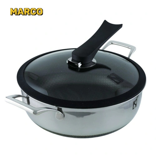 نیم قابلمه استیل نچسب نومر (کف لیزری) nomer سایز 28 h2 ضمانت اصالت کالا و ارسال فوری و رایگان /گارانتی 24 ماهه مارکو تجارت