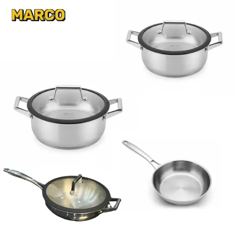 نیم ست قابلمه و ماهیتابه 7 پارچه استیل نچسب نومر اولترا کوک/اورجینال ارسال فوری با گارانتی و ضمانت اصالت کالا