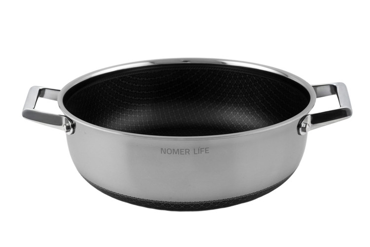 نیم قابلمه استیل نچسب نومر دبل ساید (کف لیزری) nomer سایز 28 h2 ضمانت اصالت کالا و ارسال فوری و رایگان /گارانتی 24 ماهه مارکو تجارت