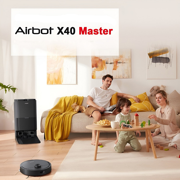 جارو رباتیک ایربات مدل X40 Master با مکش ۱۵۰۰۰ پاسکال و تیشوی خودکار
