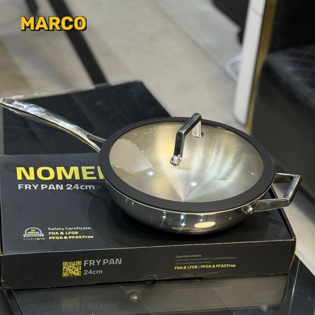 ماهیتابه وک کف لیزری سایز 28 تک دسته مدل اولترا کوک نومر - ضمانت اصالت کالا /گارانتی 18 ماهه مارکو تجارت