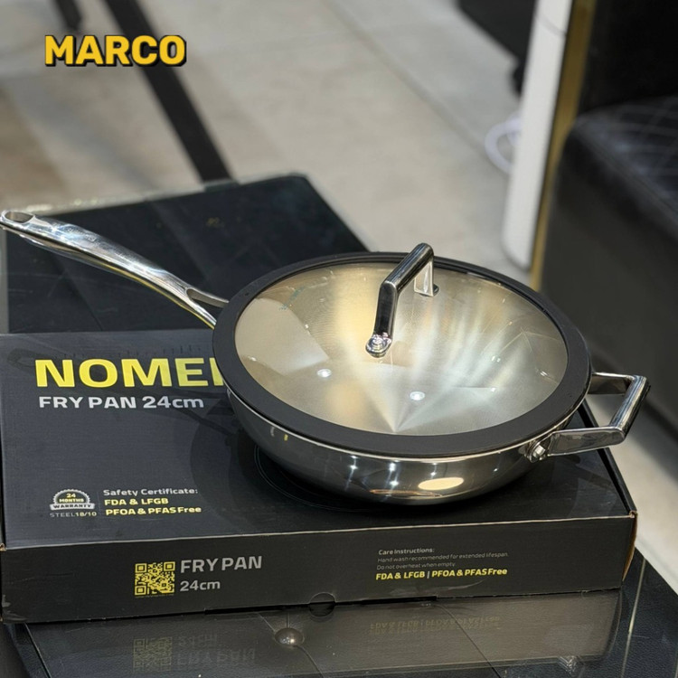 ماهیتابه وک کف لیزری سایز 28 تک دسته مدل اولترا کوک نومر - ضمانت اصالت کالا /گارانتی 18 ماهه مارکو تجارت
